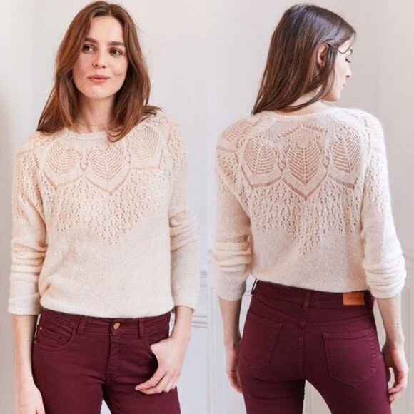 Sezane Daya Mohair Sweater in Prune Small NWT - Picture 2 of 9